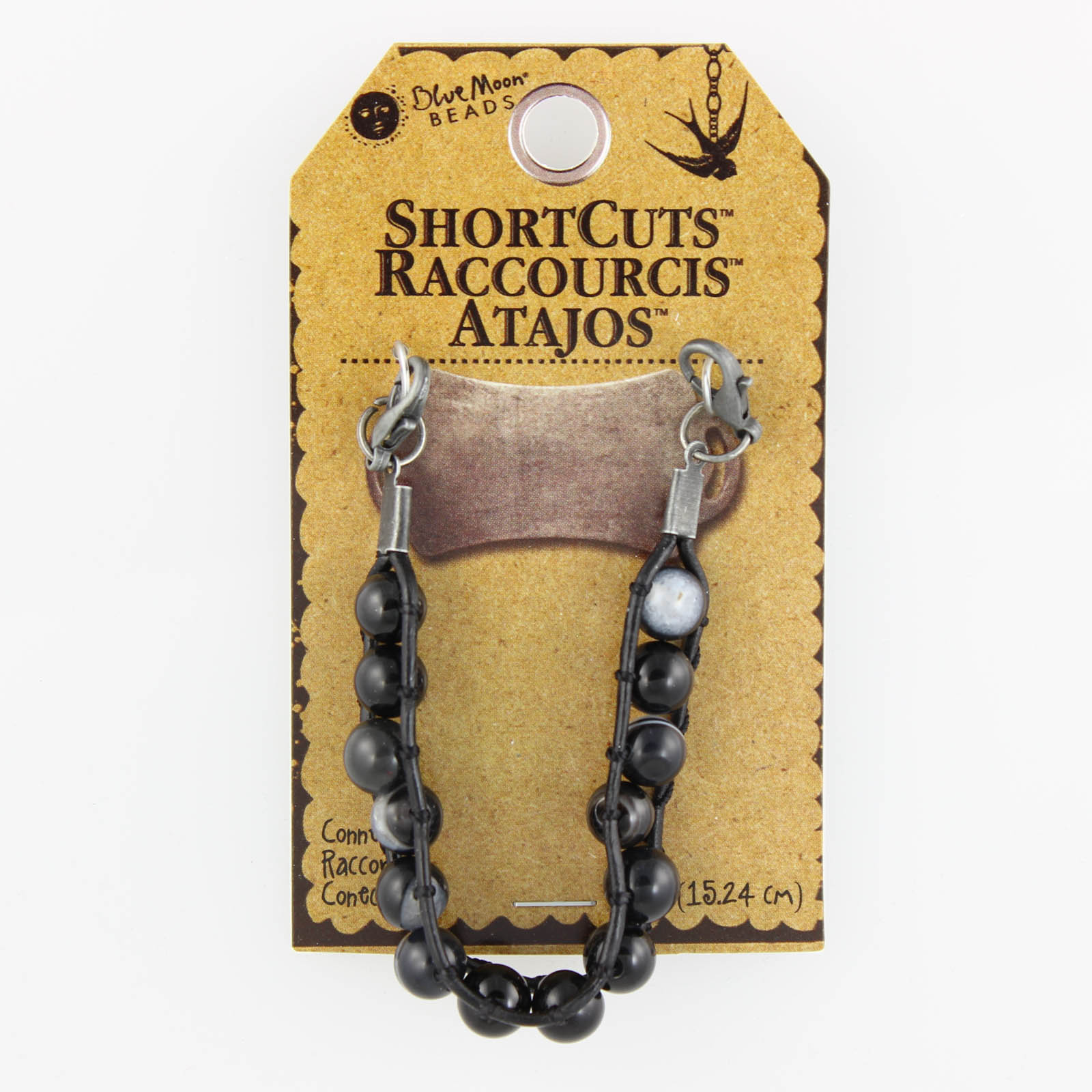 Find The Blue Moon Be Shortcuts Stone Bracelet Connector Black Print Favorites